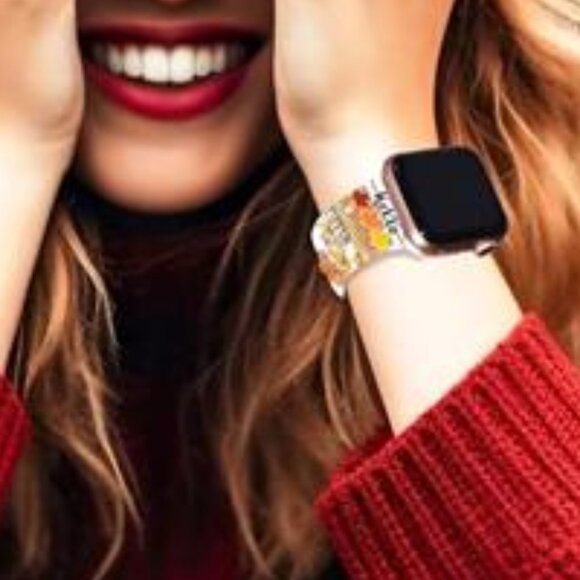 NEW Fall Pumpkin Apple Watch Band with Charms